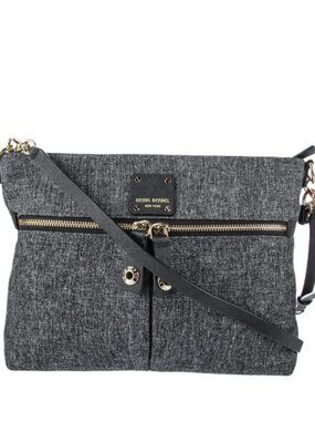 NWOT: Henri Bendel Jetsetter Grey Tweed Crossbody